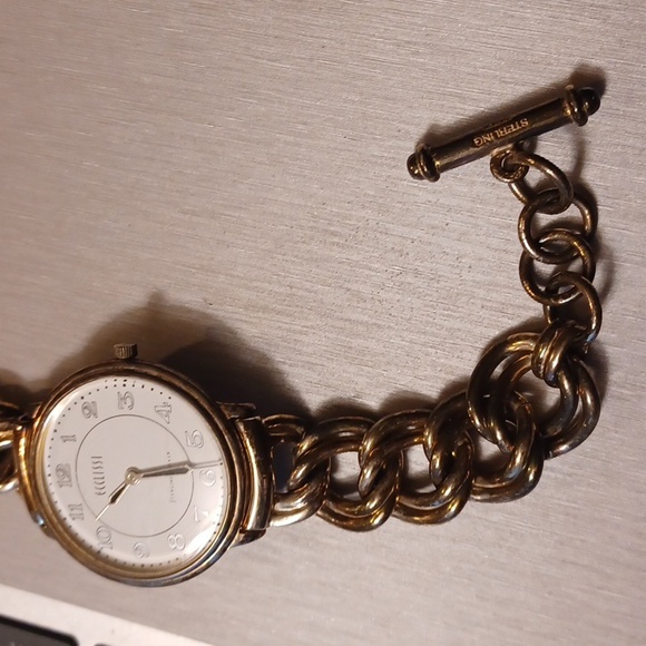 Vintage Gold And Silver Toned Chain Link Ecclissi Womens Watch - Picture 3 of 5